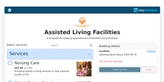 Assisted Living Facilities Appointment Booking Template DaySchedule Assisted Living Facilities Appointment Booking Template DaySchedule